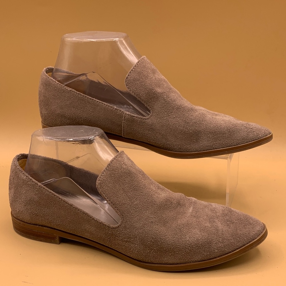 Crown Vintage Women's Carla 2 Tan Suede Leather Slip On Loafers Shoes Size 8M
